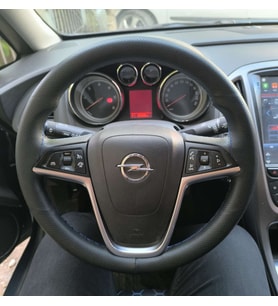 DİKİŞLİ DİREKSİYON KILIFI NOKTALI DERİ MAVİ DİKİŞLİ OPEL ASTRA INSİGNİA İÇİN