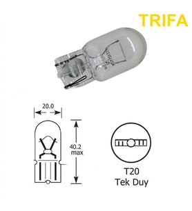 Northcity Trifa T20 Dipsiz Park Ampulü Tek Duy 1 Adet Sarı