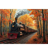 Nova Puzzle 1000 Parça Buharlı Sonbahar Yolculuğu Puzzle - Kara Tren