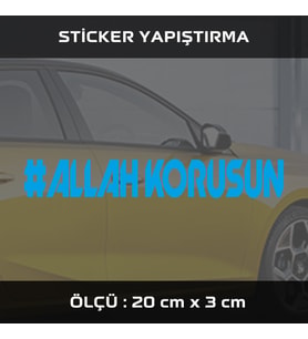 allah korusun etiket sticker - 2adet çıkartma araba motosiklet kask atv tablet pc buzdolabı otomobil bilgisayar uyumlu