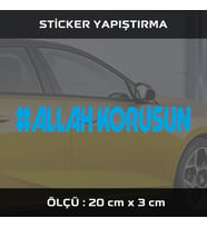 allah korusun etiket sticker - 2adet çıkartma araba motosiklet kask atv tablet pc buzdolabı otomobil bilgisayar uyumlu