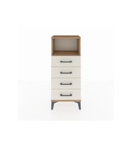 Arges Komodin Tek Raflı 4 Çekmeceli 44x30x106 Çam-Aytaşı