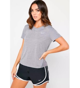 Miler Top Kadın Gri Koşu Tişört