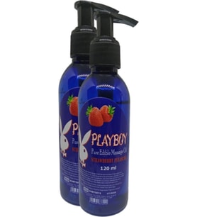 Playboy Pure Edible Massage Oil 120ml Çilek Aromalı Masaj Yağı 2 Adet