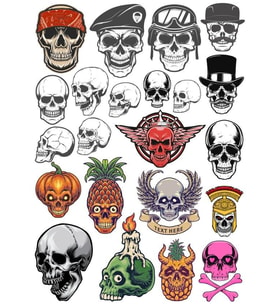 İskelet Sticker Set-13 25 Parça Telefon, Tablet, Defter, Laptop Sticker