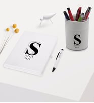 BK Gift Kişiye Özel İsimli Beyaz Defter Kalem ve Kalemlik Hediye Seti - Model 34