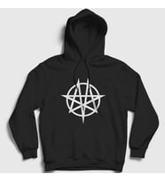 Presmono Unisex Beyaz Moongram Moonspell Kapüşonlu Sweatshirt 165500tt (Siyah)