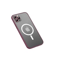 Apple iPhone 12 Pro Max Uyumlu Kılıf Zore Mokka Wireless Kapak (Koyu Mor)