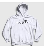 Presmono Unisex Beyaz Heartbeat Hediye Attorney Lawyer Avukat Kapüşonlu Sweatshirt 538300tt (Beyaz)