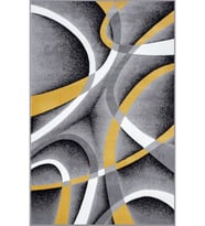 Eliana Home Baskılı, Yıkanabilir Kaymaz Taban Salon Halısı LNA1813 100x150 cm (Sarı)