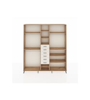 Arges Dolap 10 Raflı 6 Çekmeceli 3 Askılı 220x30x243 Çam-Çam/Aytaşı