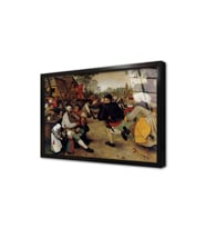 Köylü Dansı Çerçeveli Cam Tablo