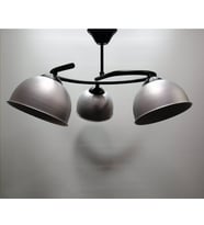 RİOLİGHT MODERN ÜÇLÜ GRİ BAŞLIK METAL SARKIT AVİZE (Siyah)