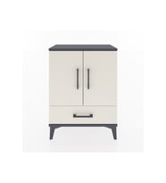 Arges Komodin 2 Raflı Tek Çekmeceli Tek Kapaklı 60x30x80 Antrasit-Aytaşı