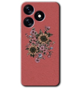 Tecno Spark 10C Kılıf HD Desen Baskılı Kılıf - Retro Çiçek