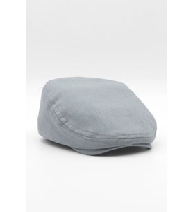 Erkek Düz Pamuklu Gri Flat Cap Kasket (Koyu Gri)