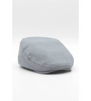 Erkek Düz Pamuklu Gri Flat Cap Kasket (Koyu Gri)