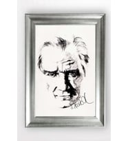 Gümüş Çerçeveli Atatürk Tablo cv815