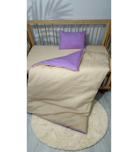 Baby Clime; 5 Parça Bebek Çocuk Uyku Seti - 90x130 Yorgan - Mobilya Beşik ve Park Yatak Ölçülerine Uyumlu (Krem)