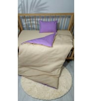 Baby Clime; 5 Parça Bebek Çocuk Uyku Seti - 90x130 Yorgan - Mobilya Beşik ve Park Yatak Ölçülerine Uyumlu (Krem)