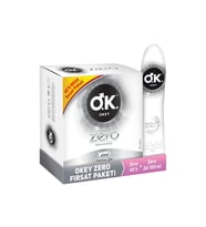 Zero 45'li Prezervatif + Okey Zero Kayganlaştırıcı Jel Su Bazlı 100 ml