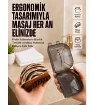 Masaj Fırçası Ahşap Desenli Yumuşak Kıllı Vücut Temizleme ve Banyo Fırçası