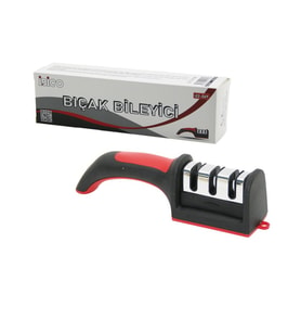 KUTULU  BIÇAK BİLEME  3 BOĞUMLU  RENKLİ PLASTİK SAPLI (5343)