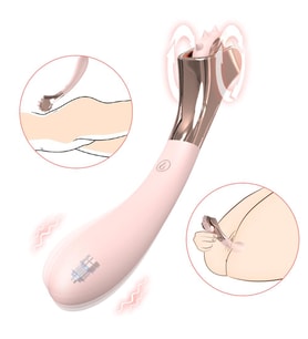 Seductive Wheel Şarjlı Çift Uçlu Kullanım G Nokta Uyarıcı 2 in 1 Gıdıklayıcı Masaj Vibratörü