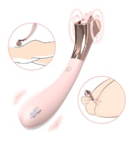 Seductive Wheel Şarjlı Çift Uçlu Kullanım G Nokta Uyarıcı 2 in 1 Gıdıklayıcı Masaj Vibratörü