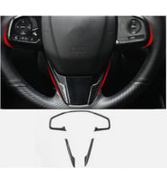 Honda Civic FC5 FK7 Karbon Fiber Direksiyon Düğmesi Kaplama 2016-2020 3 PARÇA