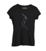 Man on Her Neck Siyah Kadın Tshirt