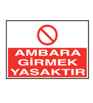 Ambara Girmek Yasaktır Metal Uyarı Levhası