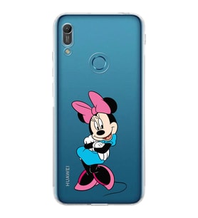 Huawei Y6 Pro 2019  Kamera korumalı Kapak Minnie Mouse Tasarımlı  Şeffaf Kılıf