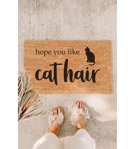 Hope You Like Cat Hair Kedili Kapı Önü Paspası Koko Paspas Kapıönü Paspas