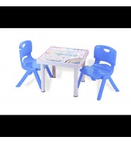 Sağlam Plastik Mandella Rubi Türkçe Desenli Çocuk Masası 2 Adet Nova Orta Çocuk