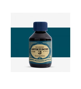 Rohrer &Klingner Antik Mürekkep 28-Modern sanatçılar için profesyonel mürekkep 100ml 420-senegalblau