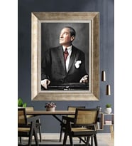 Gümüş Çerçeveli Atatürk Tablo ds397