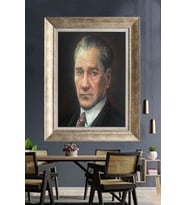 Gümüş Çerçeveli Atatürk Tablo za275