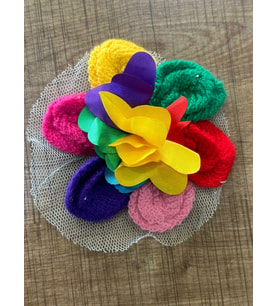11X11 CM DOKUMA RENKLİ ÇİÇEK KABARTMA ÇİÇEK APLİKE DİKİŞ AKSESUARI