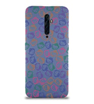 Oppo Reno 2z Uyumlu Lansman Kılıf Hello Kitty Tasarımlı İçi Kadife Kapak-Petrol Mavisi (Şeffaf)