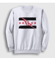 Presmono Unisex Beyaz CM Punk Logo WWE Sweatshirt 434791tt