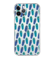 PrintiFy iPhone 12 Pro Max ile Uyumlu Nazar Boncuğu 4 Baskılı Kamera Korumalı Şeffaf Silikon Kılıf