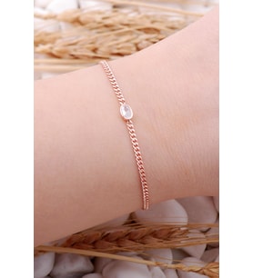 Gurmet Rose Gümüş Taşlı Trend Bileklik 3928