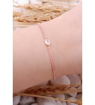 Gurmet Rose Gümüş Taşlı Trend Bileklik 3928