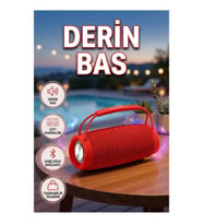 Çift 10W Hoparlörlü Bluetooth 5.1 Taşınabilir Kablosuz Hoparlör IPX6 Suya Dayanıklı