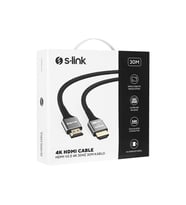 S-LINK SLX-HD4K30 30 Mt Metal v2.0 4K (4096*2160) 60Hz HDMI Kablo