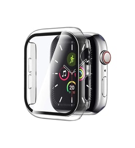Apple Watch 7 41 Mm Uyumlu Kasa Ve Ekran Koruyucu 360 Tam Koruma Kılıf Şeffaf
