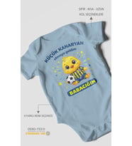 Küçük kanaryan olmaya geldim babacığım Kısa Kollu Bebek Body %100 Pamuk