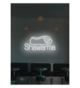 Shawarma Yazılı ve Şekilli Neon Tabela