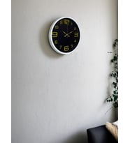 36 Cm Beyaz Gold Rakamlı Dekoratif Duvar Saati (Standart)